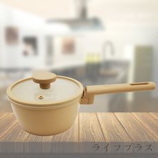 日本金太郎Latte陶瓷強化層IH片手鍋-18cm