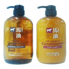 【一品川流】日本馬油洗髮精-600ml+馬油護髮乳-600ml