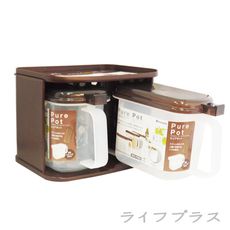 【一品川流】inomata置物架x1入+廚房調味專用盒-720mlx2入