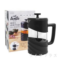 【一品川流】慢拾光/濾壓式玻璃沖泡壺-600ml