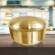 韓式304不鏽鋼雙層碗組-10.5cm-金色