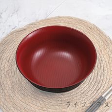 【一品川流】日本製可微波木紋紅黑丼碗-18cm-1200ml