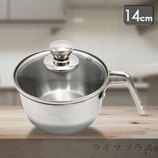 Dashiang 304不鏽鋼萬用美味泡麵鍋-14cm-附蓋