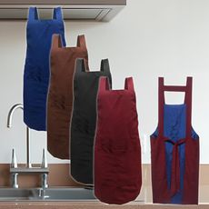 台灣製"一般款"4口袋雙層圍裙/尺寸:高89cm(含肩帶22cm)*寬52cm(不含繫帶)