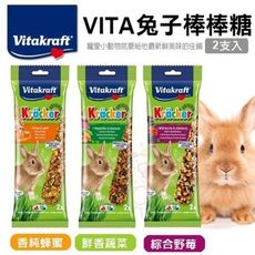 【5包組】德國 Vitakraft《VITA兔子棒棒糖》三種口味 袋裝/2支入
