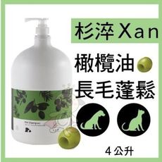 杉淬Xan 寵物洗毛精 橄欖油長毛蓬鬆4L 天然植萃 犬貓適用