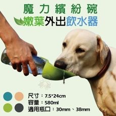 德國設計紅點獎《犬用魔力繽紛碗 嫩葉外出飲水器》主人親自餵水簡易又方便