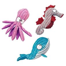 美國 KONG CuteSeas Whale 海底世界玩具 S號 大眼白目海底系列 狗玩具