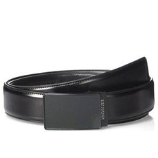 【Kenneth Cole】男時尚超炫自動鎖扣黑色皮帶