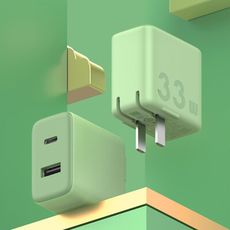 【台灣現貨】紫米 快充雙口充電器 高速快充 33W 充電頭 折疊插腳 充電器 快充頭 HA728