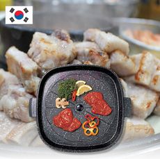 【中秋特惠】韓國 Hanaro 排油烤盤 (方形) 32cm 火烤兩用 韓式烤肉