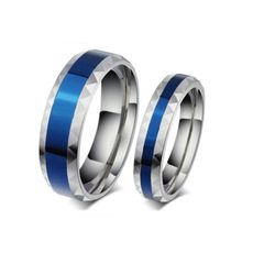 《316小舖》c518(優質鈦鋼戒指-浪漫藍色情侶鋼戒-單件價 /藍色對戒/情人對戒/年節禮物/彌月
