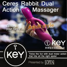 美國KEY-Ceres Rabbit克瑞斯頑皮兔多頻雙震按摩棒