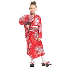 ☆派對達人☆萬聖節服裝,萬聖節道具,變裝派對,日本風.日本和服.兒童變裝服-優雅小女和服