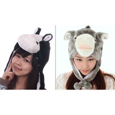 ☆派對達人☆馬裝扮/驢子服裝/各類絨毛動物帽/馬帽子/驢帽子/驢子帽子