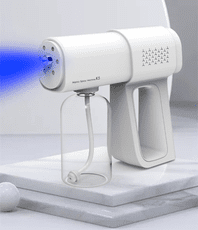 k5pro藍光 8 燈噴霧槍噴霧 可調節大小 奈米霧化 足夠大射程 強勁藍光 消毒殺菌更全面[折扣]
