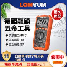 【LOMVUM 龍韻】自動萬用數字電流表 DM616