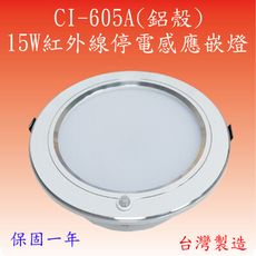 【豐爍】CI-605A  15W紅外線停電感應嵌燈(台灣製)【滿2500元以上送一顆LED燈泡】
