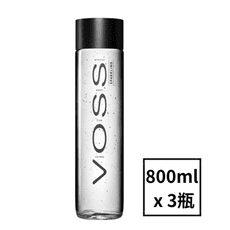 VOSS芙絲挪威天然礦泉水 800ml x3瓶