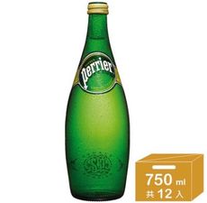 法國沛綠雅perrier天然氣泡水 750ml x 12瓶(玻璃瓶)氣泡水 公司貨 正貨