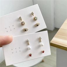 Emily️【台灣現貨12hr出】/新店開幕/耳墜氣質韓系防過敏星星愛心簡約宴會