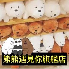 【現貨12Hr出】熊熊遇見你MINISO正版授權生日禮物聖誕We Bare Bears裸熊三兄弟娃娃