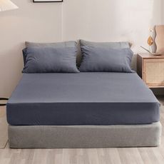 台灣製 素色超細纖 特大床包枕套組 三件組/6×7尺 (多色任選)