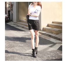 【9981-0425】糖果色鬆緊腰帶休閒短褲 休閒褲 (多色/M.L.XL.2XL)