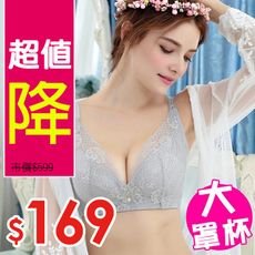 【4423-0615】大罩杯無鋼圈薄款透氣 聚攏深V調整型內衣 附胸墊(B.C.D.E罩杯) 3色