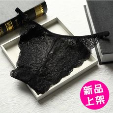 【983-0514】歐美性感誘惑透明無痕低腰蕾絲丁字褲(六色M/L/XL)