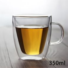 高硼矽雙層玻璃杯 保溫 耐熱 不燙手 350ml