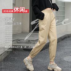 【1801】2019春季新款BF風美式高腰工裝褲 嘻哈休閒褲 束腳褲(5色可選/M-XL)