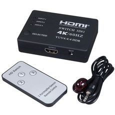 GALILEO 伽利略 HDMI 4K@60Hz 影音切換器 3進1出 + 遙控器