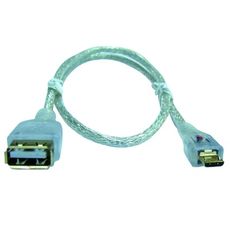 USB 2.0 A母/Micro B公 1M鍍金透明延長線