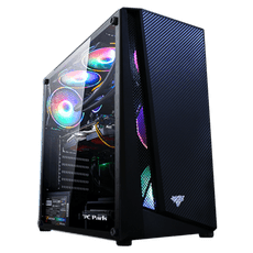 PC Park JAGER7 PLUS 電腦機殼 2大2小 直立機殼 ATX 黑