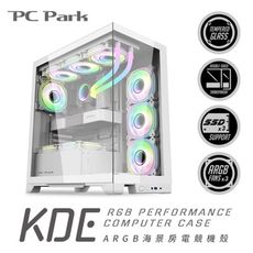 PC Park PC Park KDE ARGB海景房電腦機殼-白