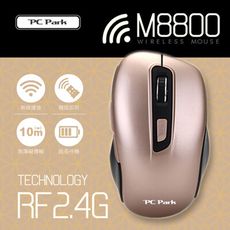 M8800G 金/6D商務無線光學滑鼠/USB