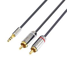 LINDY 林帝 CROMO 2RCA to 3.5mm音源線2M 35334 一般影音訊號線