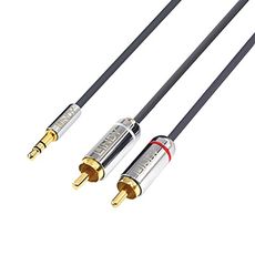 LINDY 林帝 CROMO 2RCA to 3.5mm音源線1M 一般影音訊號線