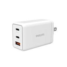 PHILIPS 飛利浦 DLP6341C/GaN氮化鎵PD65W充電器(1A2C) 電源轉接頭