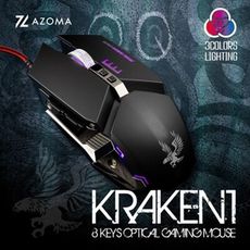 AZOMA KRAKEN1 電競光學滑鼠 USB 黑