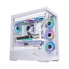 LIAN LI 聯力  Vector V100R 白色 全景RGB電競機殼