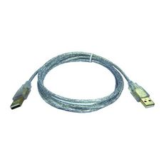 USB 2.0 A公/公 鍍金透明線3M