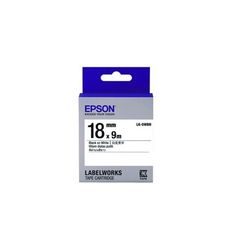 EPSON LK-5WBN(18mm)白底黑字一般標籤帶