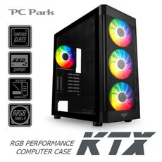 PC Park PC Park KTX ARGB電腦機殼/黑