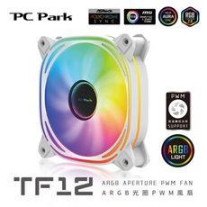 PC Park  TF12  ARGB-PWM風扇/白 系統風扇類