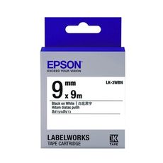 EPSON LK-3WBN(9mm)白底黑字一般標籤帶