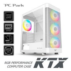 PC Park PC Park KTX ARGB電腦機殼/白