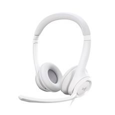 Logitech 羅技 H390 USB頭戴式耳機麥克風(珍珠白)