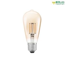 【樂亮】LED 木瓜燈絲燈泡 4W ST64 全電壓 E27燈頭 2700K 黃光 愛迪生復古燈泡